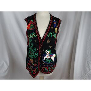 Designers Originals Studio Christmas Women Vest Size 2X